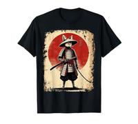 Fennec Samurai Guerriero Arte Giapponese Cultura Ukiyo-e Anime Maglietta