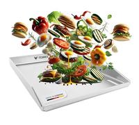 FENNEK Plancha 40 x 30 cm piastra grill Teppanyaki con bordo anteriore e grande foro di scarico | acciaio inossidabile da 4,0 mm | per hamburger, verdure, pesce ecc. | lavabile in lavastoviglie |