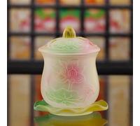 FENNYYAR Offering Buddha Water Cup Water Cup Water Purification Cup Buddhist Shrine, 10,6 centimetri 4.15, smalto colorato Dio della ricchezza Enshrine ornamento