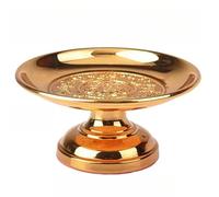 FENNYYAR Piatto da frutta in rame con decorazione a forma di loto per pallet, 17,9 cm