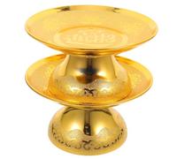 FENNYYAR Piatto da frutta per uso domestico, 2 pezzi, per fare offerte al Buddha, 19,6 cm, Guanyin, dio della ricchezza, ornamento Enshrine