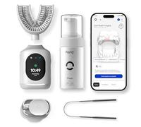 Feno Smartbrush Founders Edition Plus - Spazzolino elettrico alimentato dall'intelligenza artificiale con bocchino personalizzato, dentifricio in schiuma (3 tubi), raschietto per lingua e abbonamento