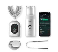 Feno Smartbrush Founders Edition Plus - Spazzolino elettrico alimentato dall'intelligenza artificiale con bocchino personalizzato, dentifricio in schiuma (3 tubi), raschietto per lingua e abbonamento