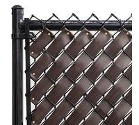 Fenpro Nastro per la Privacy della Recinzione a Catena (Marrone Cioccolato)