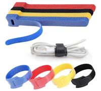FENQURO 100 Pezzi cable management, Fascette Riutilizzabili in Nylon, 150 x 12 mm Stringicavo Regolabili, Ideali per la Gestione dei Cavi in Casa, Ufficio, Giardino e Altro, 5 Colori Misti
