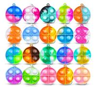 FENQURO 20 pezzi portachiavi pop, portachiavi bambini, mini fidget toys, confezione sfusa, bomboniere per bambini di età compresa tra 4 e 12, gadget da riempire per i premi in classe