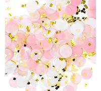 FENQURO 50 g coriandoli laurea, Oro Rosa Rotondi Carta Velina, 2.5 cm Multicolori Table Confetti, per Ragazze Decorazione per Feste di Compleanno Matrimonio Baby Shower Decorazione Artigianale