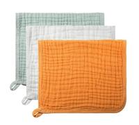 FENQURO Bambino in Mussola Per Neonati, 3 Pezzi, Set 50 X 25 Cm, mussola neonato, mussole, Super Morbido Assorbente in Mussola A Grana Per Neonati, Unisex, Per Bambine E Ragazzi