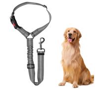 FENQURO cintura sicurezza cani auto, Cintura Sicurezza Cani Auto Regolabile Guinzaglio per Cani Auto con Assorbimento degli Urti Elastico, Prevenire interferenze con la guida, per Auto Sicurezza