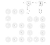 FENQURO Gancio Adesivo per Soffitto Trasparenti 50 Pezzi Ganci per Soffitto Autoadesivo Ganci da Parete senza Perforazione Hook Adesivo per Soffitto per Cucina, Bagno, Parete, Porta, Soffitto