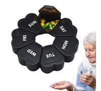 FENQURO Pillole Settimanale a 7 Scomparti, porta pastiglie settimanale, Portapillole Giornaliero, 7 Giorni Porta Pillole, Portatile per l'uso con farmaci, vitamine e olio di fegato di merluzzo