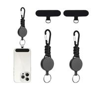 FENQURO Universal Patch 2 Pcs, Porta Badge Portachiavi Retrattile 2 pezzi, trasforma la custodia del tuo telefono in una catena telefonica, il TPU ultrasottile si adatta a tutte le custodie standard