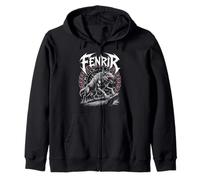 Fenrir - Bussola vichinga con Lupo Norvegese Felpa con Cappuccio