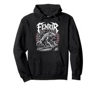 Fenrir - Bussola vichinga con Lupo Norvegese Felpa con Cappuccio