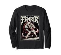 Fenrir Il Mitico Lupo norreno Vichingo Leggenda nordica Arte Maglia a Manica
