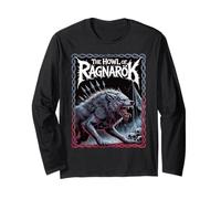 Fenrir L'Ululato di Ragnarok Mito Norreno Leggenda Vichinga Lupo Maglia a Manica