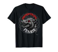 Fenrir Lupo norreno con Nodo - Mitologia vichinga nordica Maglietta