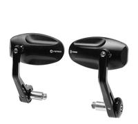 FENRIR (Nessuna Omologati)Specchietti Retrovisore Manubrio Moto End Bar Specchi CNC Lega di alluminio forgiata Antiriflesso Antivibrazione Lenti Con Curvatura Strada Sportiva Turismo Scooter 801-0324