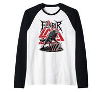 Fenrir Viking Wolf - Simbolo norreno Valknut Mitologia celtica Maglia con Maniche Raglan