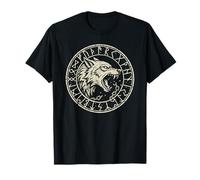 Fenrir Wolf Odin Rune Fenrirwolf Guerriero Vichingo Valhalla Maglietta