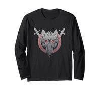 Fenrir Wolf Warrior Swords Mitologia Nordica Runa vichinga Maglia a Manica