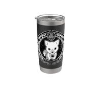 Fenris cucciolo di lupo e simbolo Valknut Bicchiere termico in acciaio inox doppia parete