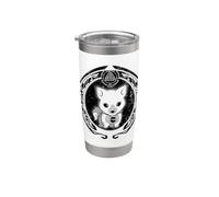 Fenris cucciolo di lupo e simbolo Valknut Bicchiere termico in acciaio inox doppia parete