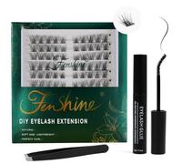 Fenshine Cluster Lashes Individual Lashes Wide Stem C/D Curl 9-15mm Length DIY Eyelash Extension Individual Soft False Lashes for Personal Use at Home… (MIX 9-15mm, SA05)