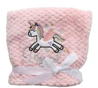 FENSILO Coperta per neonati, coperta per passeggino, idea regalo, coperta per bambini, coperta in peluche, calda 94 x 72 cm, rosa