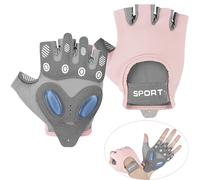 Fentar Guanti Palestra Donna, Guanti da Ginnastica da Donna a Cuscino d'Aria in Silicone, Guanti Donna Palestra Antiscivolo, Guanti Bici Donna Traspiranti, Guanti Palestra Donna Pesi (Taglia L)