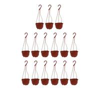Fenteer 15 Pezzi Vasi Sospesi Vasi da Appendere Contenitori per Piante Fioriere con Ganci Materiale Resistente per Giardino Balcone, 15x9 Cm