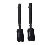 Fenteer 2 Pezzi Pilates Cinghie di Peluche Bande di Resistenza allo Regolabile Imbottitura di Imbottitura per Le Forniture di Comfort per Adulti Donne da, Nero E Piccolo