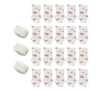 Fenteer 20 Pezzi Scarpe Cane Stivaletti Zampe Copripiedi Antiscivolo Regolabili Impermeabili Tessuto Non Tessuto Adatti per Passeggiate All'aperto Casa Prote, Pink S