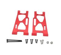 Fenteer 2X Braccio oscillante Inferiore Posteriore RC Ricambio per Giocattoli Hobby Robusto Accessorio in Metallo Braccio di Sospensione Parte di, Rosso