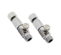 Fenteer 2x Connettore Rapido per Aerografo, Adattatore di Sgancio E Scollegamento Antiruggine per Compressore D'aria, Tubo Flessibile per Aerografo, con Valvola