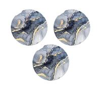 Fenteer 3 Pezzi di Sottobicchieri per Bevande Assorbenti Antiscivolo, Moderni E Leggeri, Riutilizzabili, con Trama in Marmo per La Sala Da Tè, Stile a