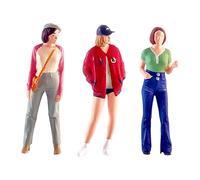 Fenteer 3 Pezzi in 1:64, Figure di Donne, Modelli Femminili, Collezione di Layout di Scena per progetti Fai da Te, Micro paesaggi, Regali di Compleanno