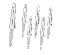 Fenteer 6 Pezzi Ugello Soffio Regolabile 1/4 Pollice Alluminio Compatto Penna Soffiatore Portatile per Pulizia Polvere Adatto per Falegnami Artigiani Pu, Argento