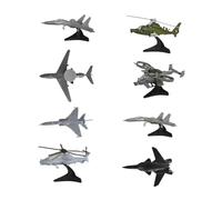 Fenteer 8 Pezzi Fai da Te Modello di Aeroplano in Miniatura Modello di Assemblaggio Decorazione Accessori per Giochi da Tavolo Collezione di Aerei Multiuso, Stile a