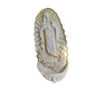 Fenteer Acquasantiera, distributore di Acqua Santa, Statuetta in Resina, Regalo Decorativo, Scultura, Statua per Comunione, Ingresso di Capodanno, Cristo