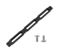 Fenteer Adattatore Portaborraccia Supporto per Bottiglia Staffa di Montaggio in Lega di Alluminio Leggera con Viti M5 Incluse Adatto per Ciclismo Su Strada E, Nero 20.5x1.8cm