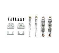 Fenteer Ammortizzatori Posteriori RC, assale Posteriore, Balestra, Barre modificate, Set di Pezzi di Ricambio in Metallo in 1:12, Hardware di Montaggio, Argento