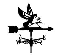 Fenteer Banderuola Segnavento in Metallo a Forma di Uccello, Indicatore di Direzione del, Ornamento in Ferro Battuto retrò, per Arredamento da Giardino, Piccione