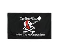 Fenteer Bandiera Pirata Vessillo Jolly Insegna Dei Corsari Bandiera con Incrociate in Poliestere Durevole Adatta per Il Giorno Dei Pirati E Feste