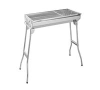 Fenteer Barbecue Pieghevole, griglia a Carbone, Barbecue in Metallo, fornace da Campeggio, da Esterno, per Spiaggia, Viaggi, Forniture da Giardino, L