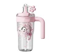 Fenteer Bicchiere Da Viaggio con Maniglia per Il Trasporto, Ideale Come Regalo di Compleanno, Rosa