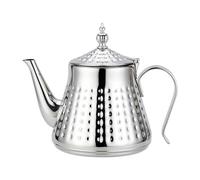 Fenteer Bollitore per Tè in Acciaio Inossidabile, Erogatore di Acqua Calda, Infusore Rimovibile, Server per Caffè, Caffettiera per Casa, Interni Ed Esterni, U, 1.1 L