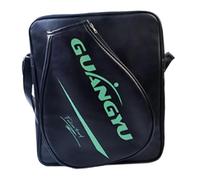 Fenteer Borsa da Badminton, Borsa Sportiva in Pelle PU per Adulti, Tracolla Regolabile, Leggera, Multiuso, Impermeabile, per Il Trasporto a Spalla, Nero