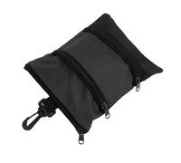 Fenteer Borsa da Golf Porta Palline Porta Tee Astuccio per Accessori E Custodia Oggetti in Tessuto Oxford Leggero Adatta per Golfisti Uomini E Donne, Nero