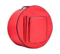 Fenteer Borsa per Rullante con Tasca Esterna Custodia Strumento Maniglia Tracolla Imbottitura Spessa Protezione Impermeabile Adatta a Musicisti Lezioni Spetta, Rosso, 40x17 Cm